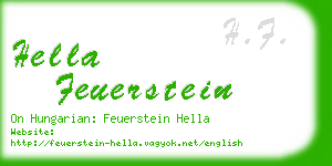 hella feuerstein business card
